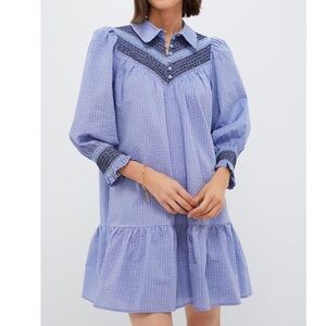 Tuckernuck Blue SeersuckerSmocked Venice   Dress
